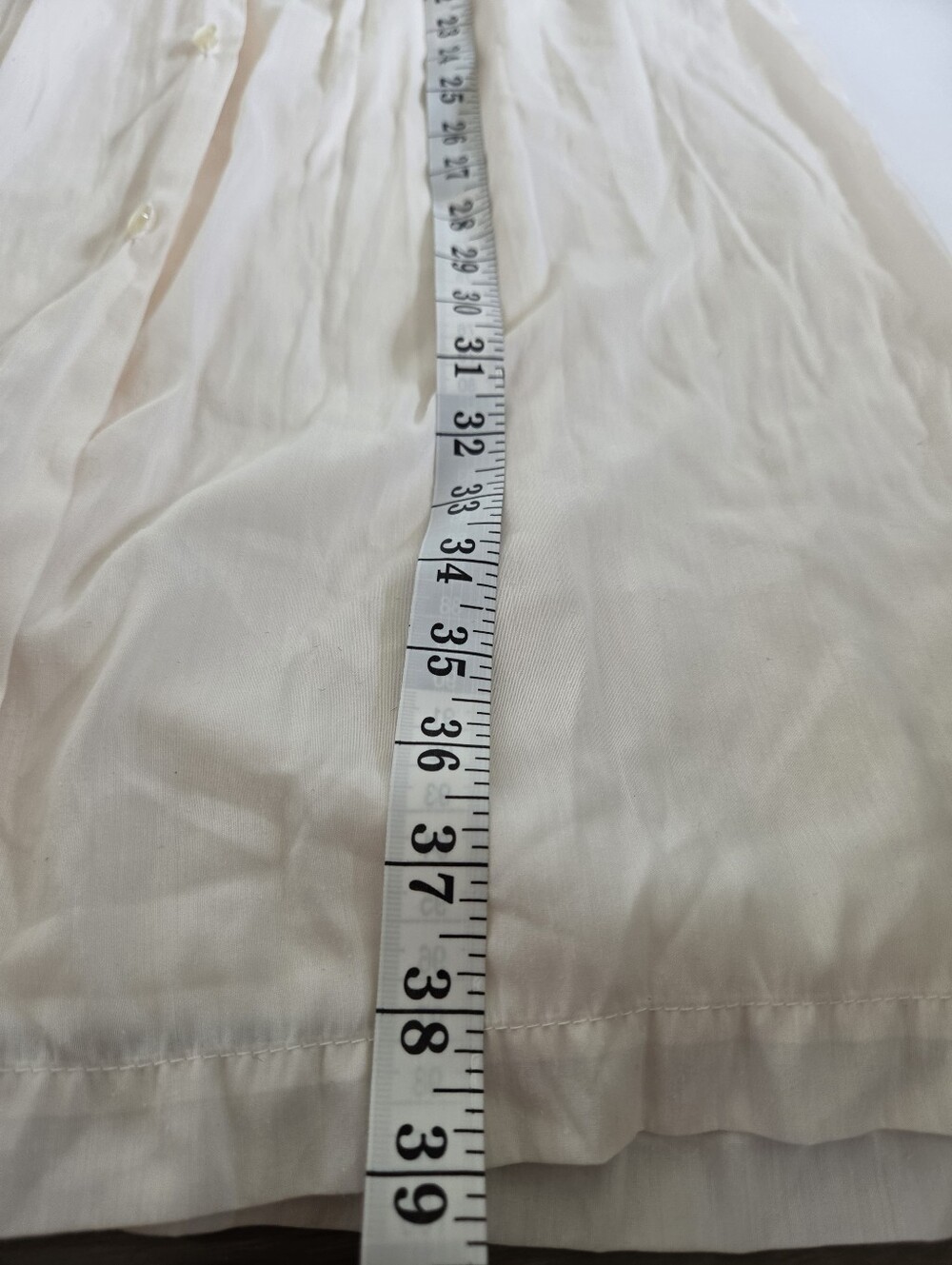 Vintage Vanity Fair pintuck lace pink champagne nightgown pockets button down S - Picture 11 of 11